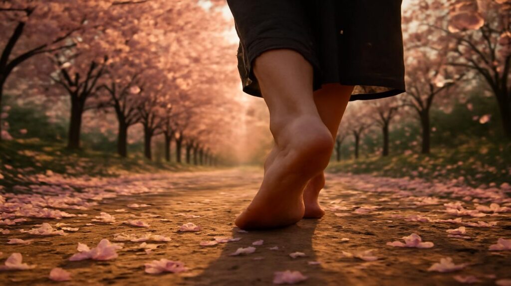 벚나무 터널 아래에서 맨발로 걷는다고?… 무료 개방하는 2km 겹벚꽃 흙길 산책 코스